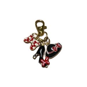Hat, Bow & High Heel Zipper Charms